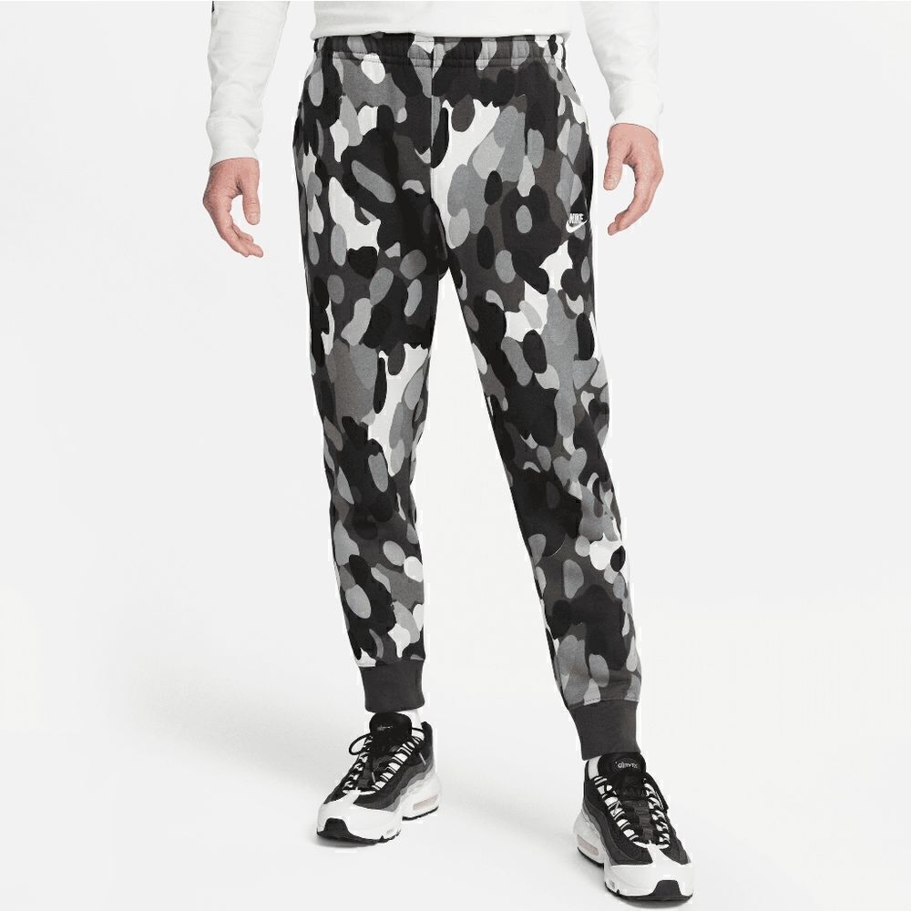 Nike Sportswear Club Fleece Joggers Pants Men's M Camo Black Grey FB9023-060